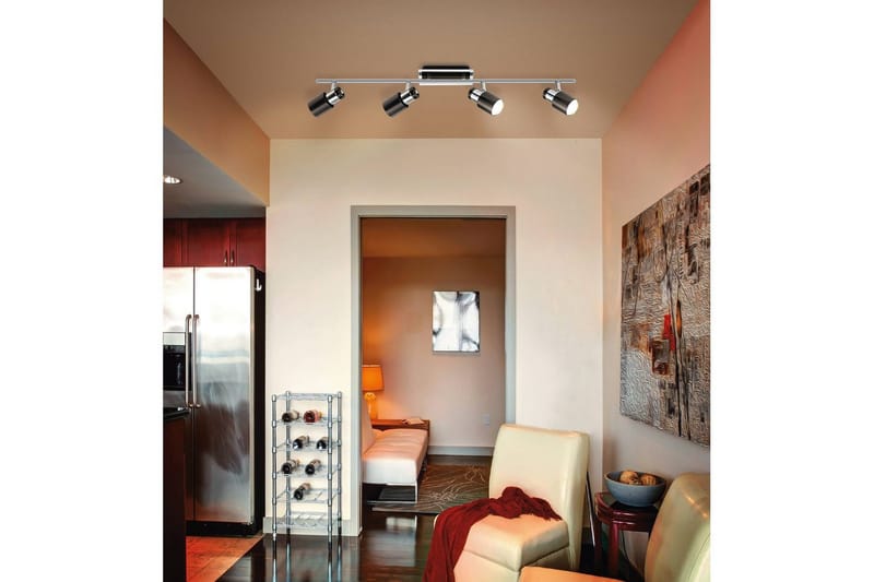 Spotlight Eglo Davida 1 med 4 Lyskilder - Krom/Sort - Belysning - Glødepærer & lyskilder - LED belysning - LED-spotlight