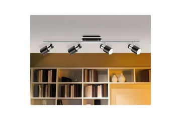 Spotlight Eglo Davida 1 med 4 Lyskilder - Krom/Sort - Belysning - Glødepærer & lyskilder - LED belysning - LED-spotlight
