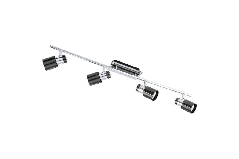 Spotlight Eglo Davida 1 med 4 Lyskilder, Krom/Sort
