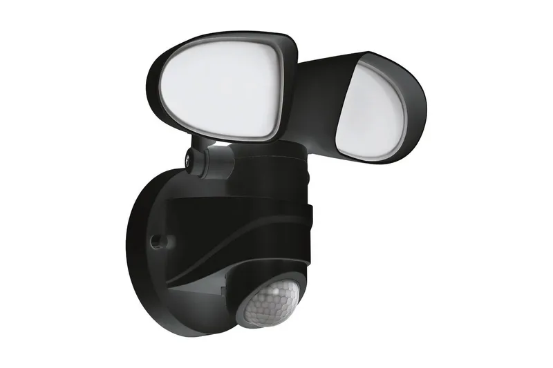 Vægstrålkaster Udendørsbelysning Eglo Pagino med Sensor og 2 Lamper, Sort