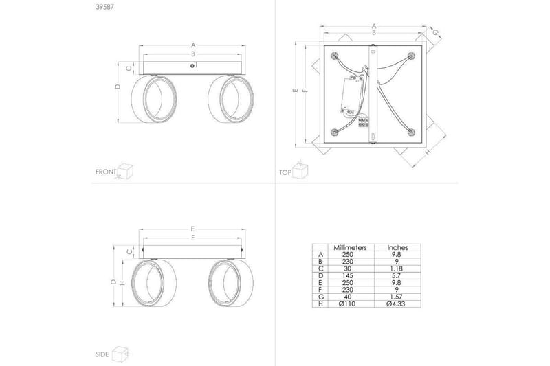 LED-spotlys Eglo Albariza Hvid 4 Lamper - 4 Lamper - Belysning - Glødepærer & lyskilder - Spotlights & downlights