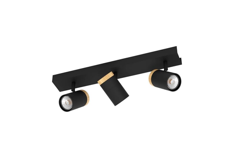 LED-spotlys Eglo Cartagena Sort/Træ 3 Lamper - 3 Lamper - Belysning - Glødepærer & lyskilder - Spotlights & downlights