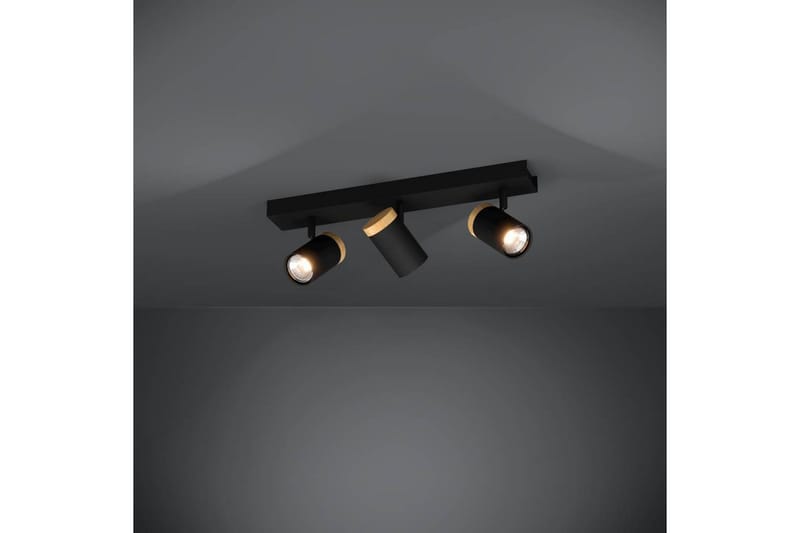 LED-spotlys Eglo Cartagena Sort/Træ 3 Lamper - 3 Lamper - Belysning - Glødepærer & lyskilder - Spotlights & downlights