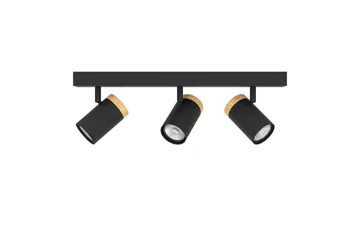 LED-spotlys Eglo Cartagena Sort/Træ 3 Lamper - 3 Lamper - Belysning - Glødepærer & lyskilder - Spotlights & downlights