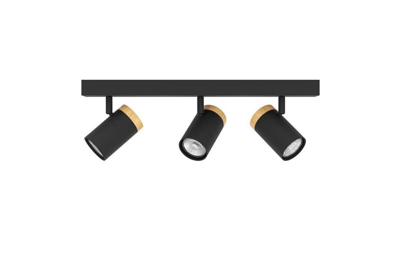 LED-spotlys Eglo Cartagena Sort/Træ 3 Lamper - 3 Lamper - Belysning - Glødepærer & lyskilder - Spotlights & downlights