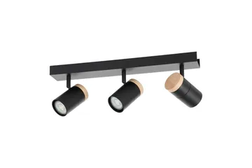 LED-spotlys Eglo Cartagena Sort/Træ 3 Lamper - 3 Lamper - Belysning - Glødepærer & lyskilder - Spotlights & downlights