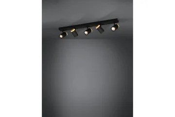 LED-spotlys Eglo Cartagena Sort/Træ 5 Lamper - 5 Lamper - Belysning - Glødepærer & lyskilder - Spotlights & downlights