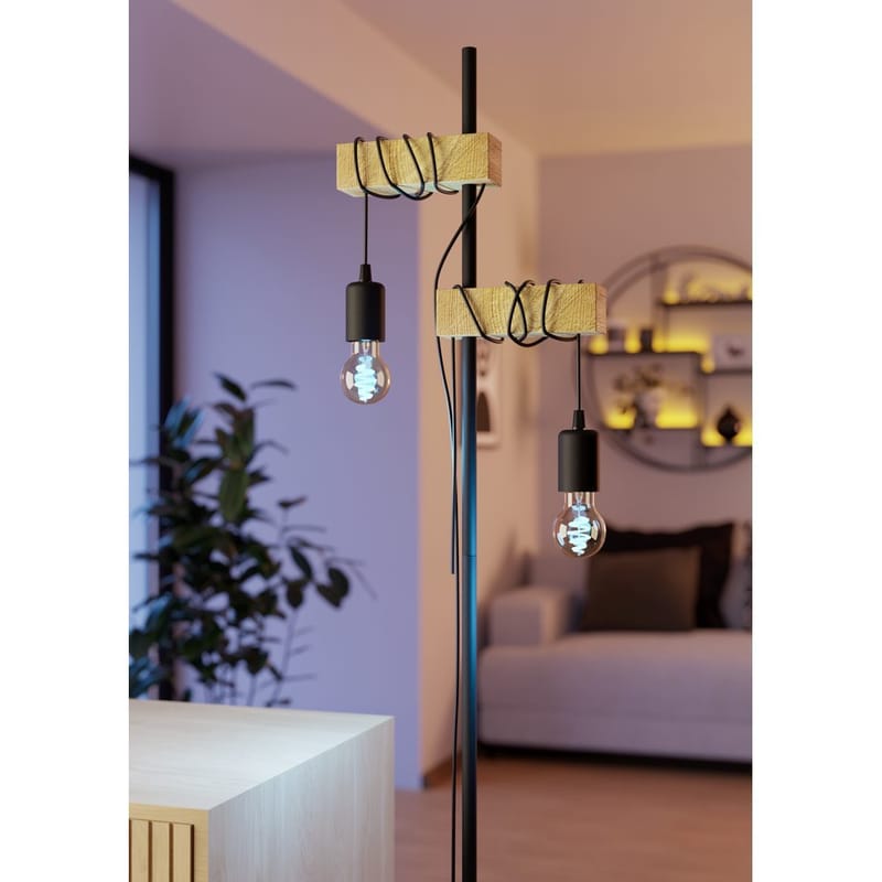 Lyskilde 2xLM-ZIG-CCT E27 A60 4,9W Amber + Afbryder - 6 cm - Belysning - Glødepærer & lyskilder - LED belysning - LED-pære