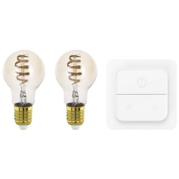 Lyskilde 2xLM-ZIG-CCT E27 A60 4,9W Amber + Afbryder - 6 cm - Belysning - Glødepærer & lyskilder - LED belysning - LED-pære