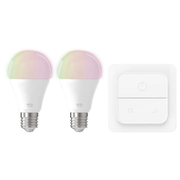 Lyskilde 2xLM-ZIG-RGB/CCT E27 A60 9W Kontakt - 6 cm - Belysning - Glødepærer & lyskilder - LED belysning - LED-pære