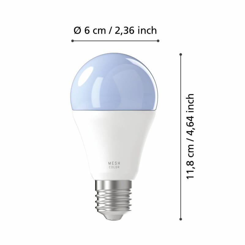 Lyskilde 2xLM-ZIG-RGB/CCT E27 A60 9W Kontakt - 6 cm - Belysning - Glødepærer & lyskilder - LED belysning