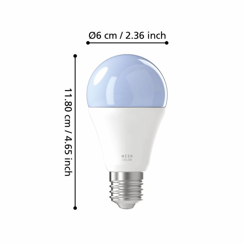 Lyskilde 2xLM-ZIG-RGB/CCT E27 A60 9W Opal - 6 cm - Belysning - Glødepærer & lyskilder - LED belysning
