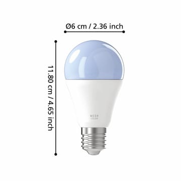 Lyskilde 2xLM-ZIG-RGB/CCT E27 A60 9W Opal - 6 cm - Belysning - Glødepærer & lyskilder - LED belysning - LED-pære
