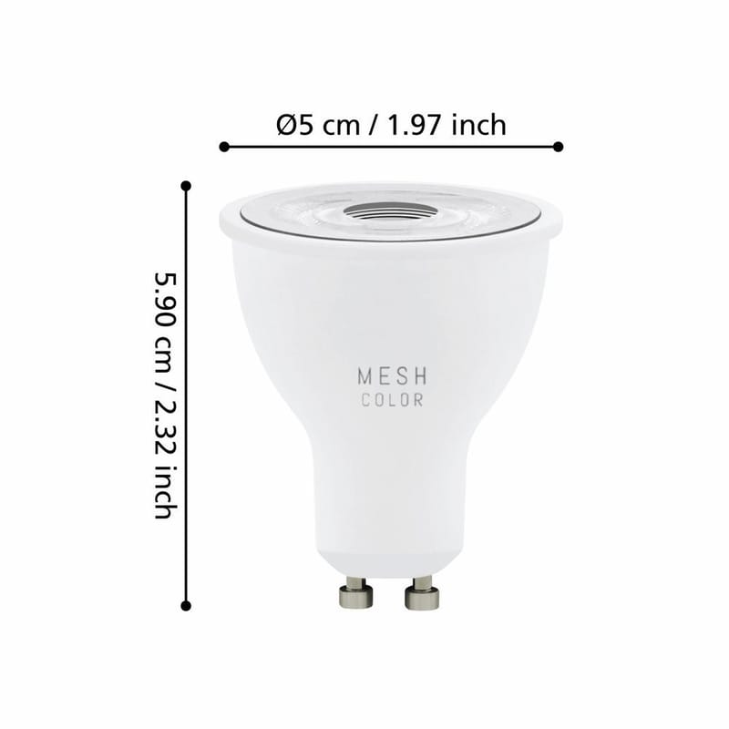 Lyskilde 3xLM-ZIG-RGB/CCT GU10 4,5W+1XFB - 5 cm - Belysning - Glødepærer & lyskilder - LED belysning