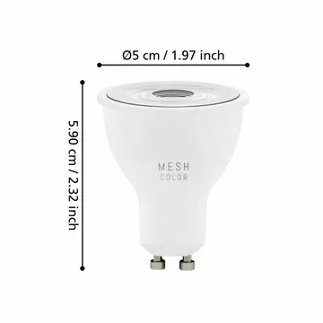 Lyskilde 3xLM-ZIG-RGB/CCT GU10 4,5W+1XFB - 5 cm - Belysning - Glødepærer & lyskilder - LED belysning - LED-pære