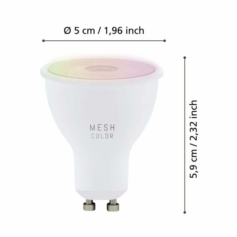 Lyskilde 3xLM-ZIG-RGB/CCT GU10 4,5W - 5 cm - Belysning - Glødepærer & lyskilder - LED belysning