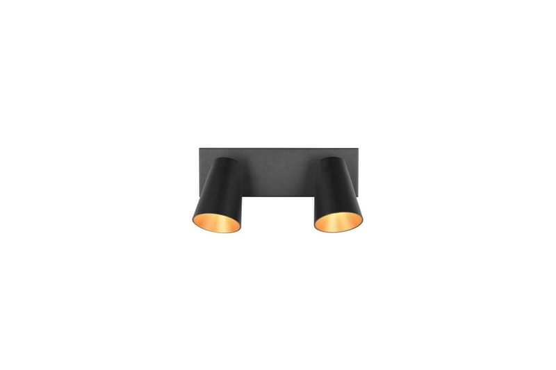 Spot TRIO Sharp 2-delt, Mat sort/guld - 2-delt, Mat sort/guld - Belysning - Glødepærer & lyskilder - Spotlights & downlights