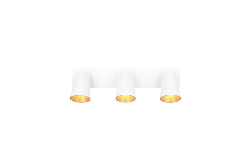 Spot TRIO Sharp 3-dele, Mat hvid/guld - 3-dele, Mat hvid/guld - Belysning - Glødepærer & lyskilder - Spotlights & downlights
