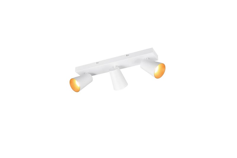 Spot TRIO Sharp 3-dele, Mat hvid/guld - 3-dele, Mat hvid/guld - Belysning - Glødepærer & lyskilder - Spotlights & downlights