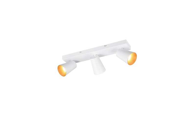 Spot TRIO Sharp 3-dele, Mat hvid/guld, 3-dele, Mat hvid/guld