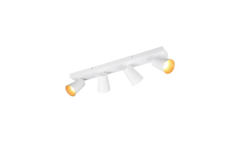 Spot TRIO Sharp 4-dele, Mat hvid/guld - 4-dele, Mat hvid/guld - Belysning - Glødepærer & lyskilder - Spotlights & downlights