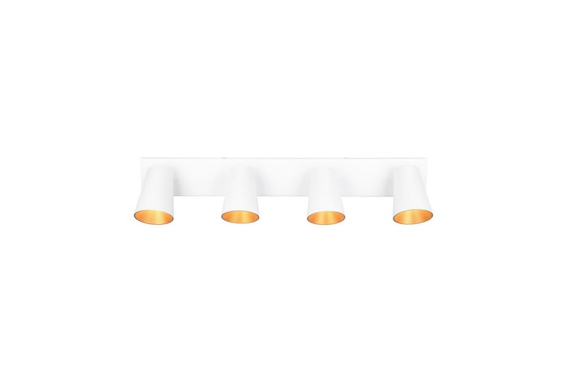 Spot TRIO Sharp 4-dele, Mat hvid/guld - 4-dele, Mat hvid/guld - Belysning - Glødepærer & lyskilder - Spotlights & downlights