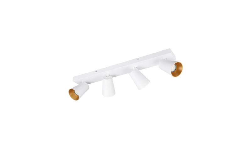 Spot TRIO Sharp 4-dele, Mat hvid/guld - 4-dele, Mat hvid/guld - Belysning - Glødepærer & lyskilder - Spotlights & downlights