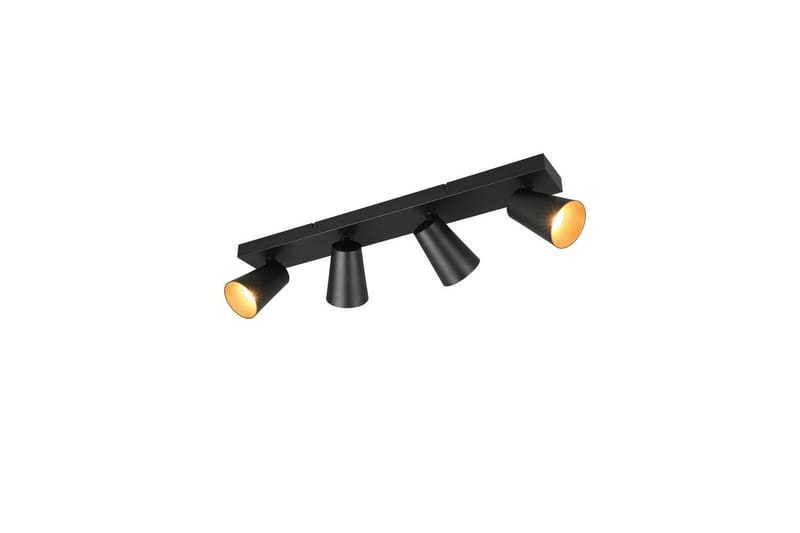 Spot TRIO Sharp 4-dele, Mat sort/guld - 4-dele, Mat sort/guld - Belysning - Glødepærer & lyskilder - Spotlights & downlights