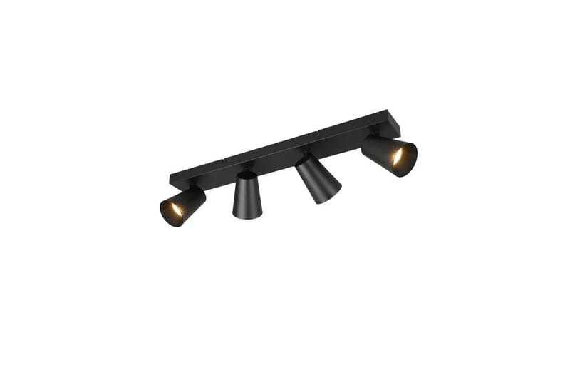 Spot TRIO Sharp 4-dele, Mat sort/guld - 4-dele, Mat sort/guld - Belysning - Glødepærer & lyskilder - Spotlights & downlights