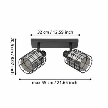 Spotlight Consaca med 2 lamper - 34 cm - Belysning - Glødepærer & lyskilder - Spotlights & downlights
