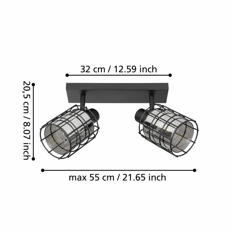 Spotlight Consaca med 2 lamper - 34 cm - Belysning - Glødepærer & lyskilder - Spotlights & downlights