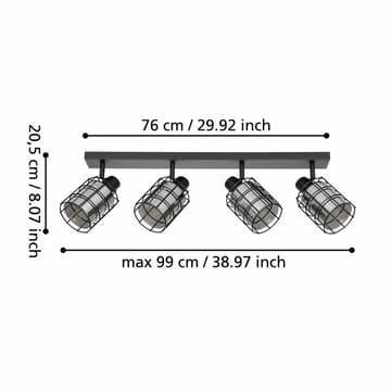 Spotlight Consaca med 4 lamper - 78 cm - Belysning - Glødepærer & lyskilder - Spotlights & downlights