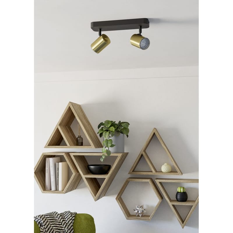 Spotlight Consuma med 2 Lamper - Sort/Messing - Belysning - Glødepærer & lyskilder - Spotlights & downlights