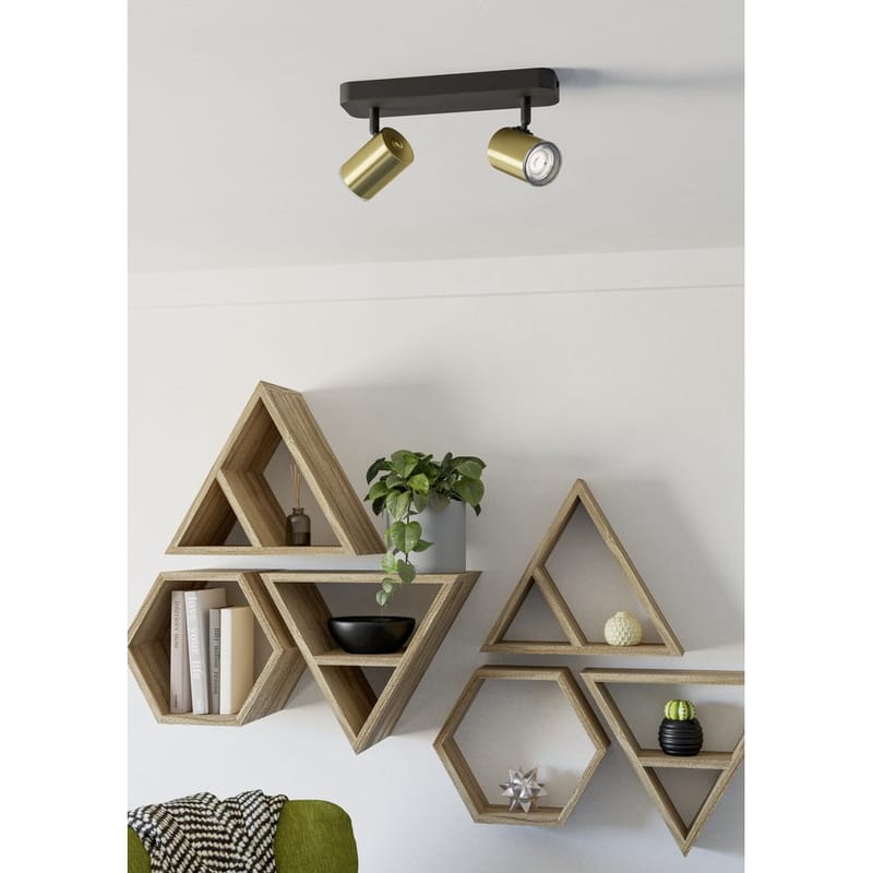 Spotlight Consuma med 2 Lamper - Sort/Messing - Belysning - Glødepærer & lyskilder - Spotlights & downlights