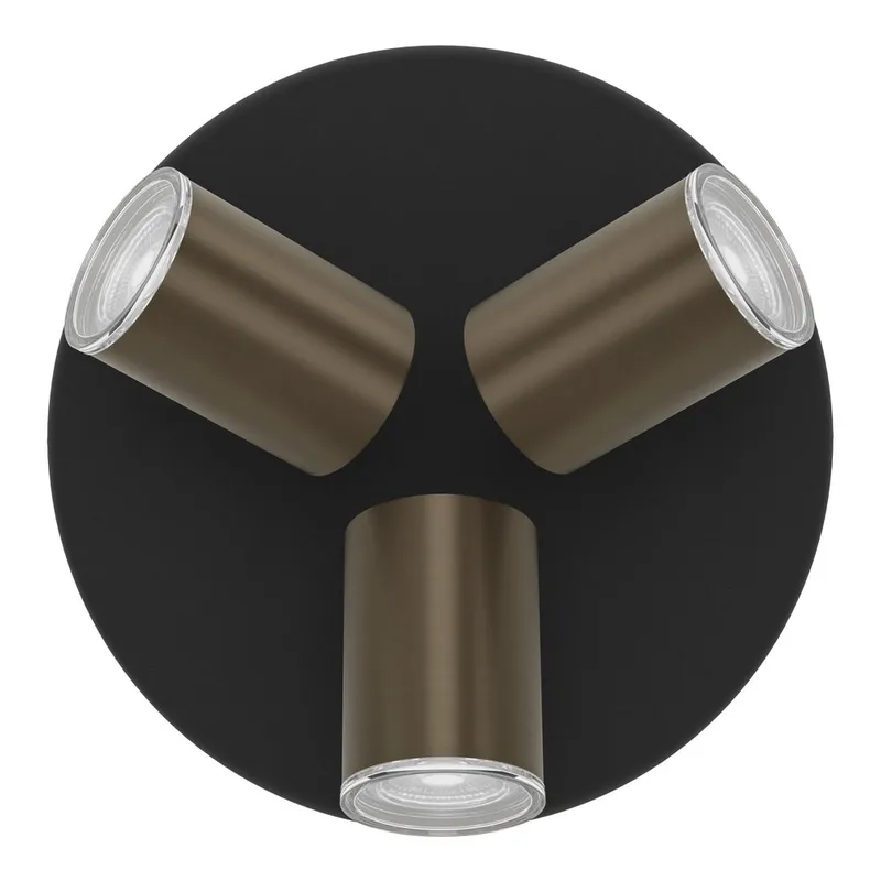 Spotlight Consuma Rund med 3 Lamper - Sort/Bronzeret - Belysning - Glødepærer & lyskilder - Spotlights & downlights