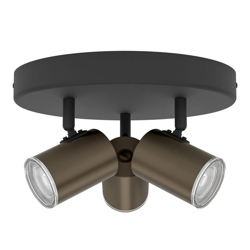 Spotlight Consuma Rund med 3 Lamper - Sort/Bronzeret - Belysning - Glødepærer & lyskilder - Spotlights & downlights