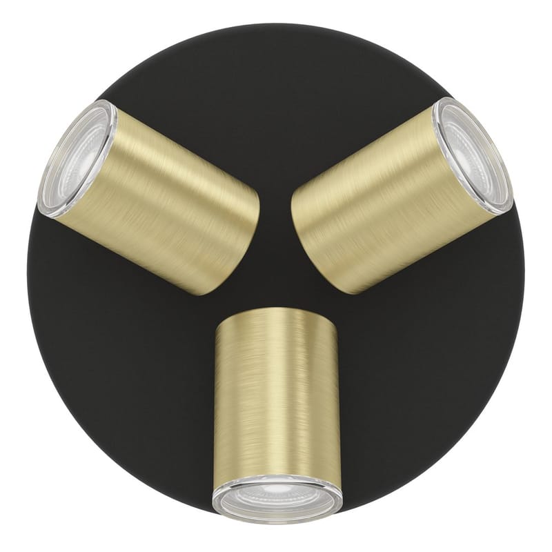 Spotlight Consuma Rund med 3 Lamper - Sort/Messing - Belysning - Glødepærer & lyskilder - Spotlights & downlights
