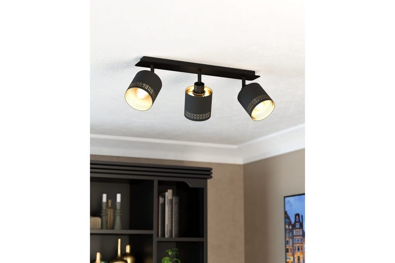 Spotlight Eglo Esteperra med 3 Lampor - Sort/Guld - Belysning - Glødepærer & lyskilder - Spotlights & downlights