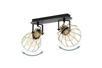 Spotlight Eglo Sambatello med 2 Lamper - Sort/Guld - Belysning - Glødepærer & lyskilder - Spotlights & downlights