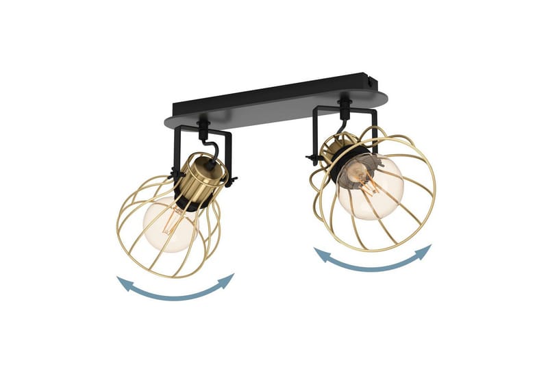 Spotlight Eglo Sambatello med 2 Lamper - Sort/Guld - Belysning - Glødepærer & lyskilder - Spotlights & downlights