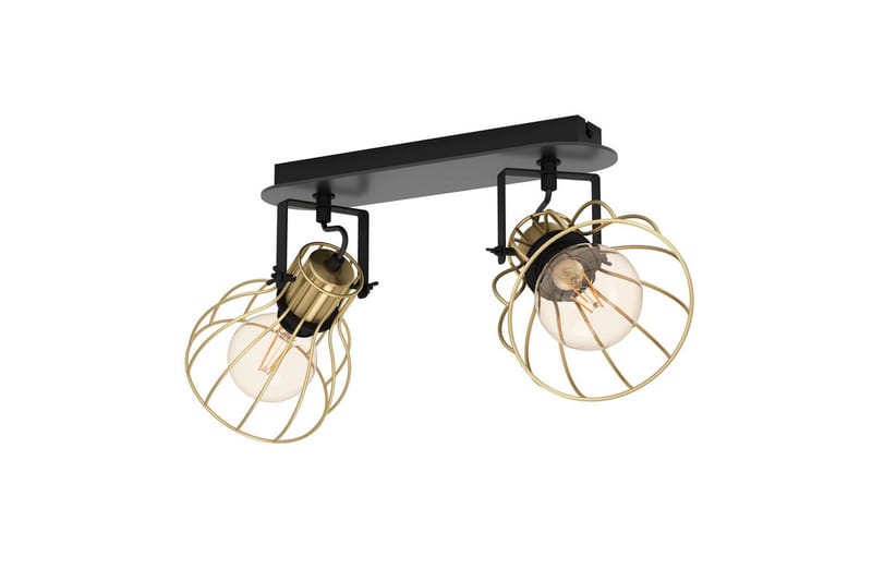 Spotlight Eglo Sambatello med 2 Lamper, Sort/Guld