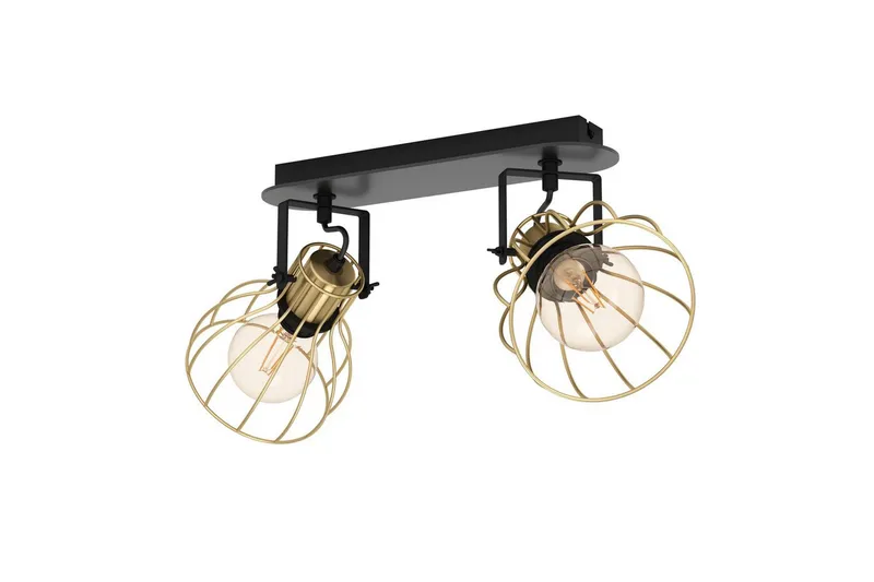 Spotlight Eglo Sambatello med 2 Lamper, Sort/Guld