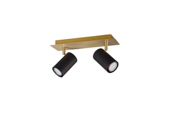 Marley Spot 2-del Sort/Guld - Belysning - Glødepærer & lyskilder - Spotlights & downlights