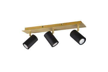 Marley Spot 3-del Sort/Guld - Belysning - Glødepærer & lyskilder - Spotlights & downlights