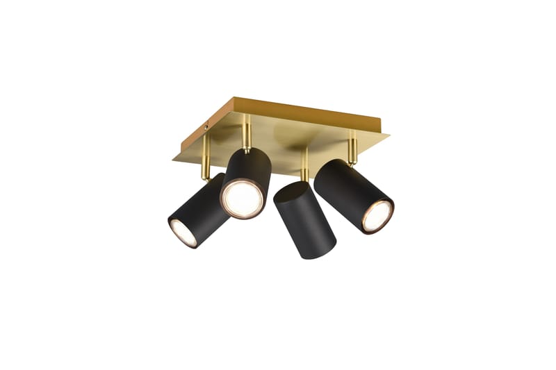 Marley Spot 4-del Sort/Guld - Belysning - Glødepærer & lyskilder - Spotlights & downlights