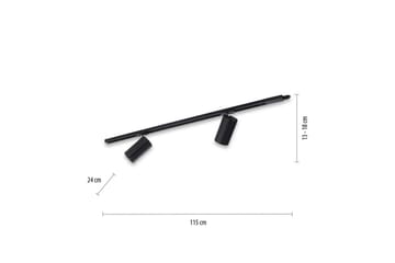 Skinnelys Pure Technik - 24x18x114 cm - Belysning - Glødepærer & lyskilder - Spotlights & downlights - Spotlight skinne