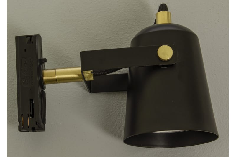 Metz Loftspot Lige 5 Lamper Sort/Messing - Scan Lamps - Spotlight skinne - Soveværelse lampe