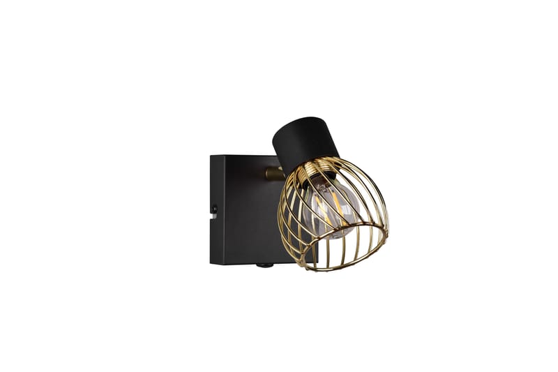 Trio Lighting Ardon Spotlampe 1L E14 Matt Sort/Polert Messing - Belysning - Glødepærer & lyskilder - Spotlights & downlights