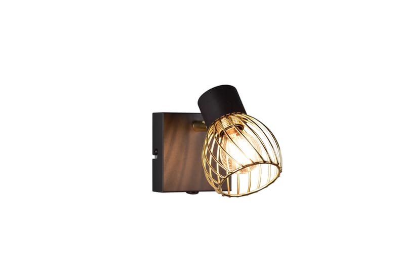 Trio Lighting Ardon Spotlampe 1L E14 Matt Sort/Polert Messing - Belysning - Glødepærer & lyskilder - Spotlights & downlights