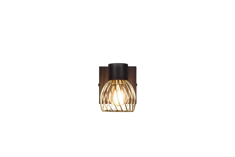 Trio Lighting Ardon Spotlampe 1L E14 Matt Sort/Polert Messing - Belysning - Glødepærer & lyskilder - Spotlights & downlights
